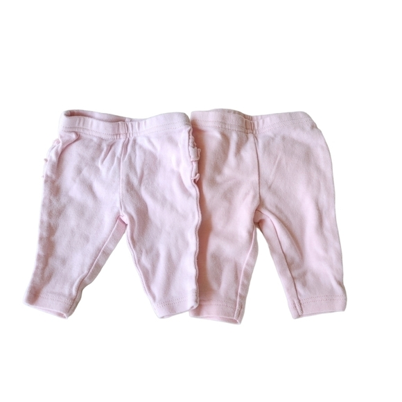 Carters Child of Mine Little Girl Pink Ruffle Bottom Pants Size Newborn - Picture 1 of 8